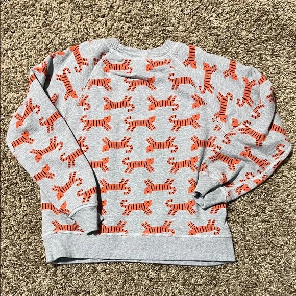 Hanna Andersson Gray and Orange Tiger Sweatshirt - Picture 3 of 3